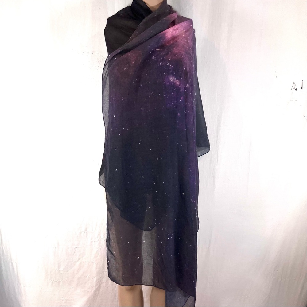 Scarf  McGovern & Co “The Park Scarf” Lightweight Semi Sheer  Night Sky